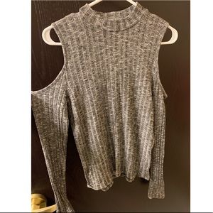 American Eagle ribbed long sleeve shoulderless